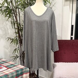 Woman Within Charcoal V-Neck Top